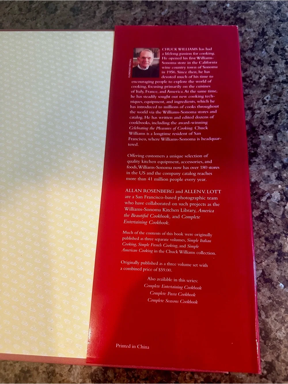 Williams Sonoma cookbook by